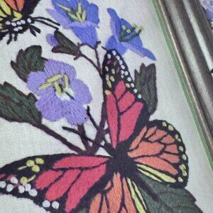 New/Old 1970s Unopened Rare Butterfly Triple Frame Set Paragon Crewel StitchKit!